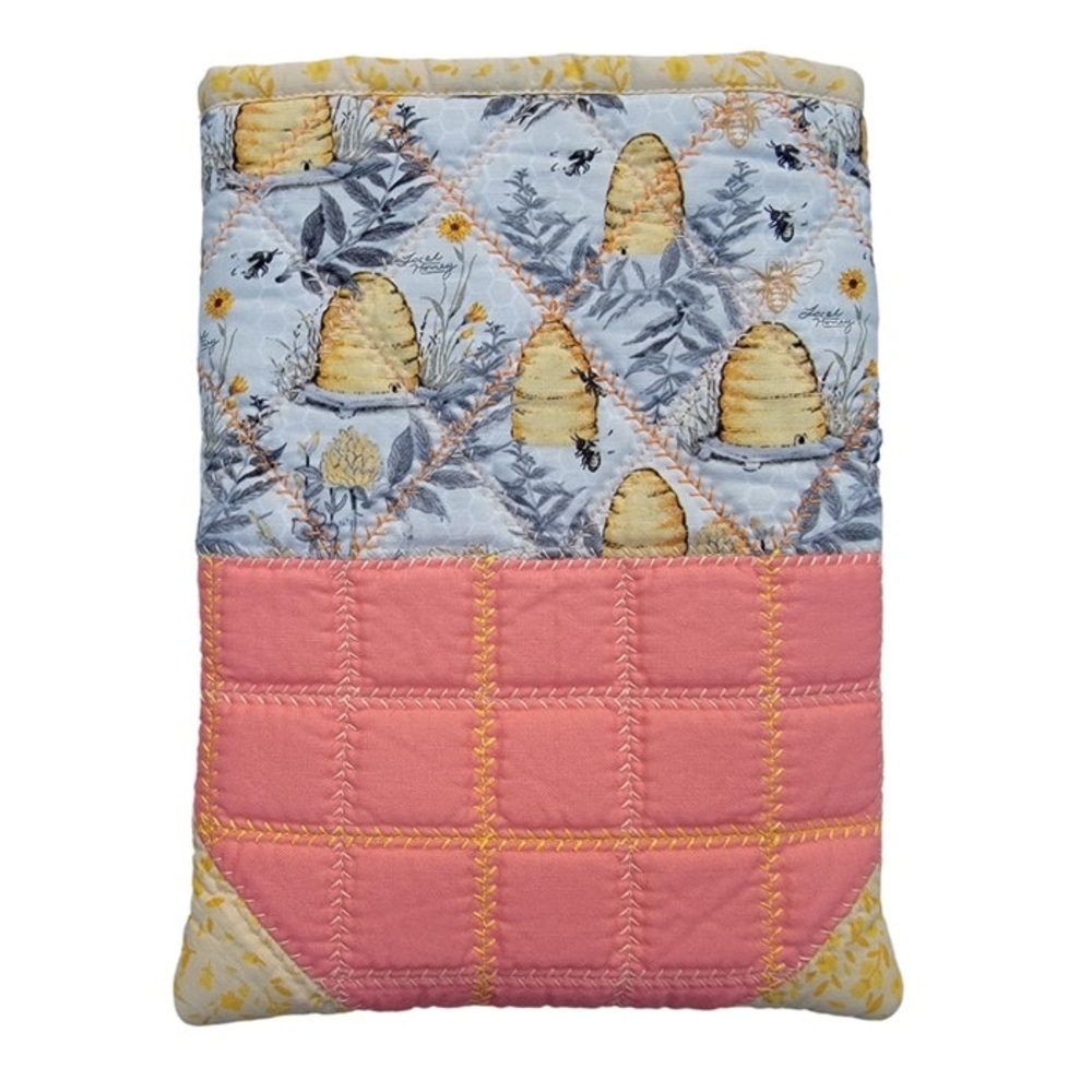 Local Honey print small quilted book sleeve